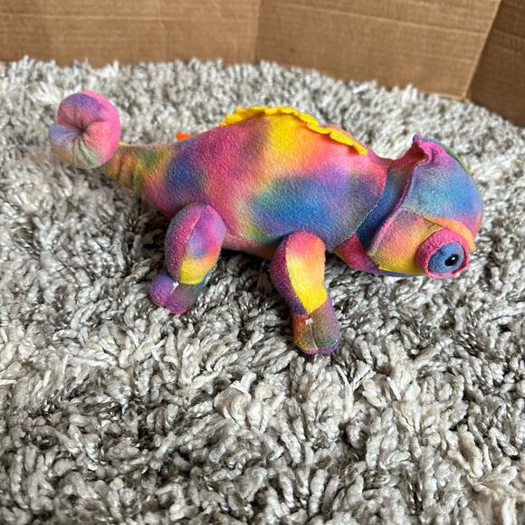 Wild Republic Tie Dye Iguana Chameleon Lizard Rainbow Plush Stuffed Animal - Picture 2 of 9